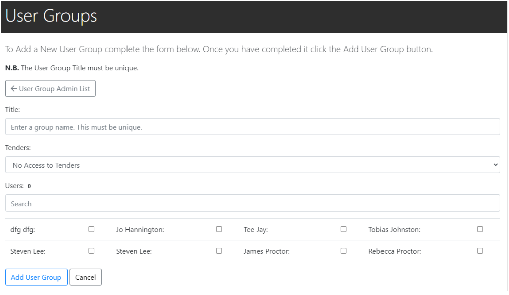 Users | WCS Documentation