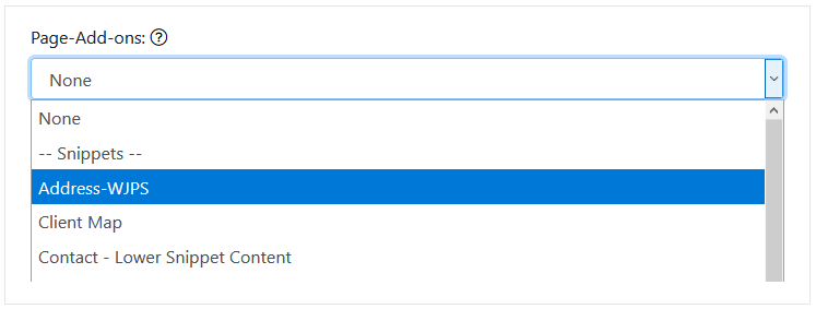Page Add Ons | WCS Documentation