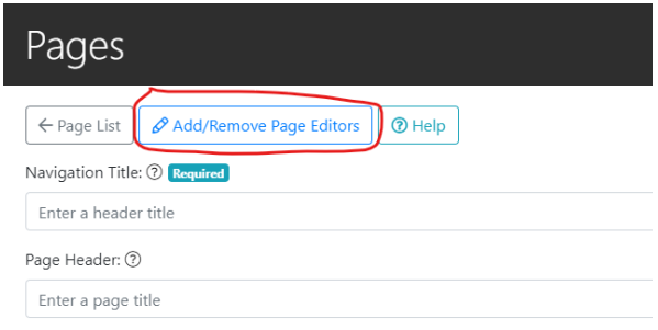 Pages | WCS Documentation